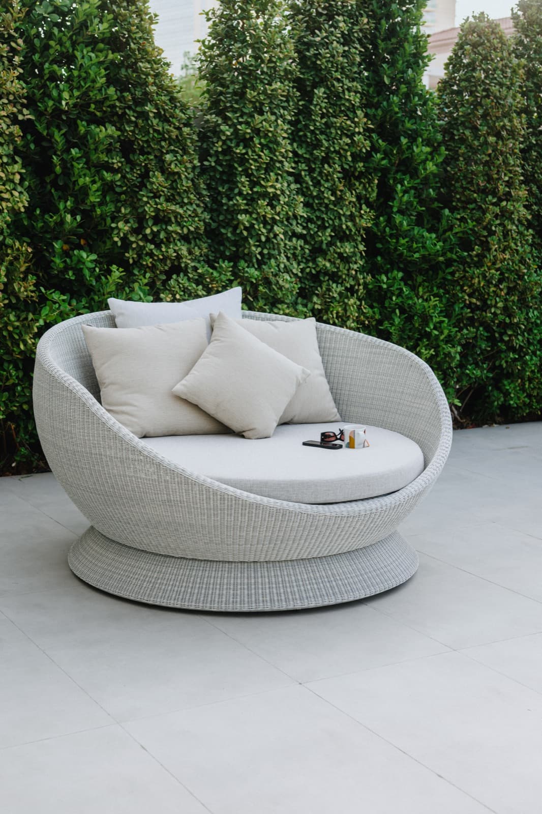 BLOOM COSMOS lounge chair on a villa terrace in Jumeirah Village Triangle, Dubai