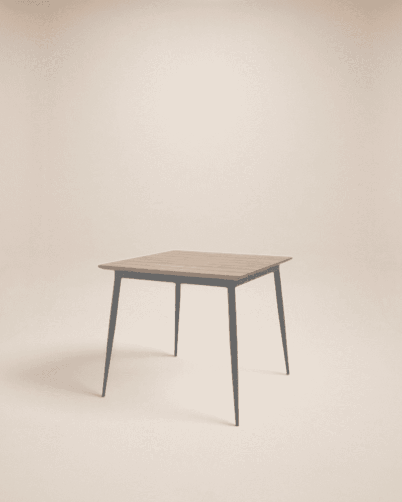 DINING TABLE TEAK TOP 90X90CM