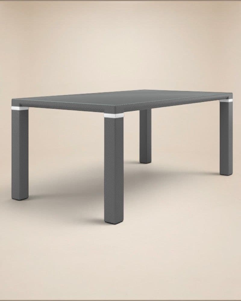 DINING TABLE 180X100CM INCL. TEMPERED GLASS TOP 6MM