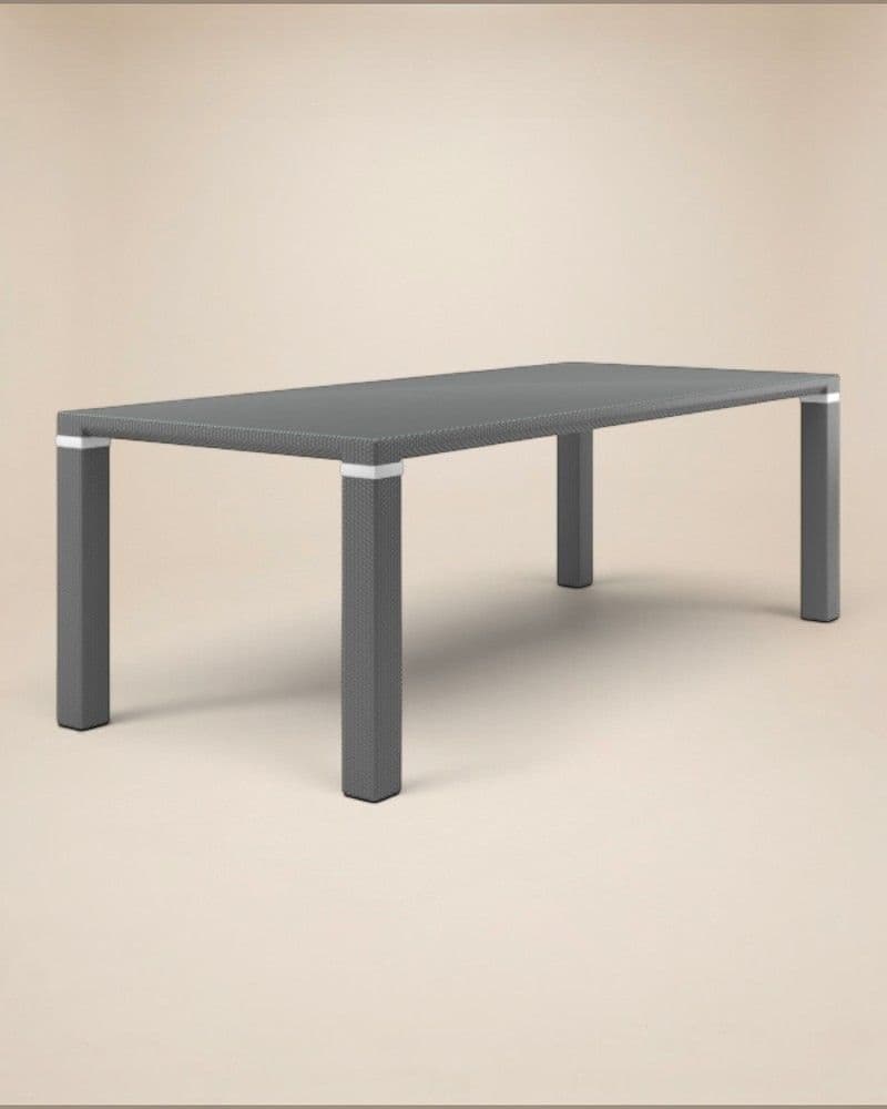 DINING TABLE 230X100CM INCL. TEMPERED GLASS TOP 6MM