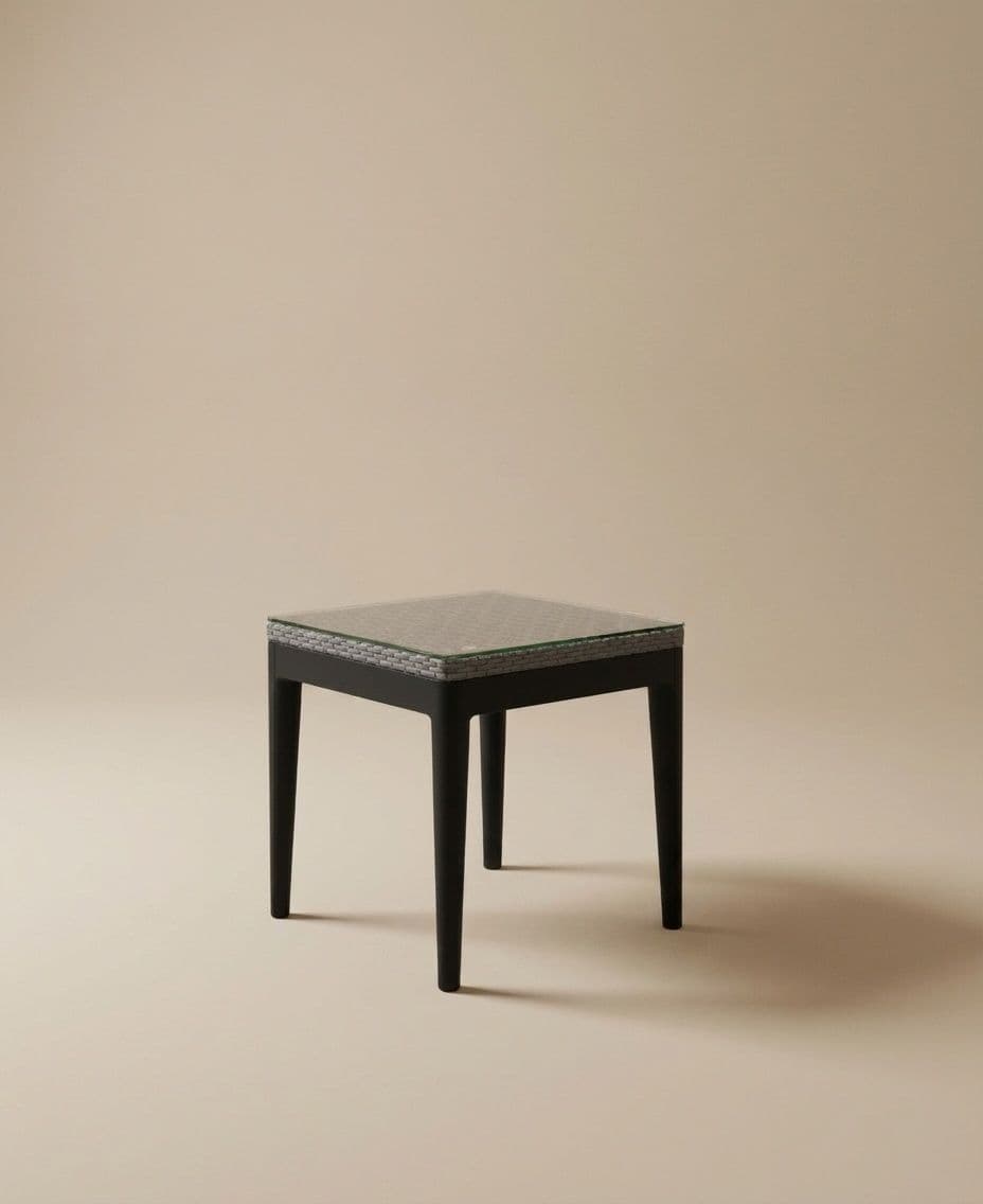 SIDE TABLE INCL. TEMPERED GLASS TOP 5MM