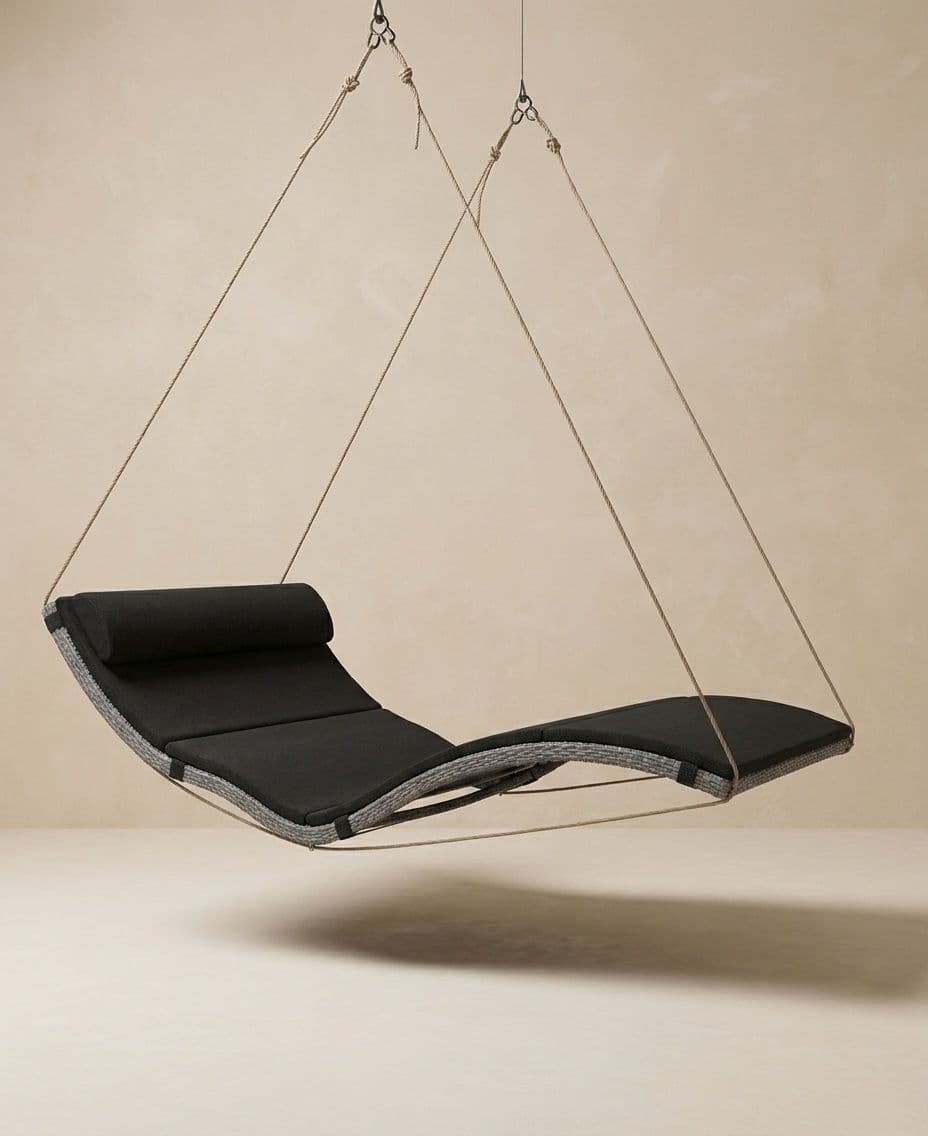 DOUBLE HANGING LOUNGER WITH ROPES