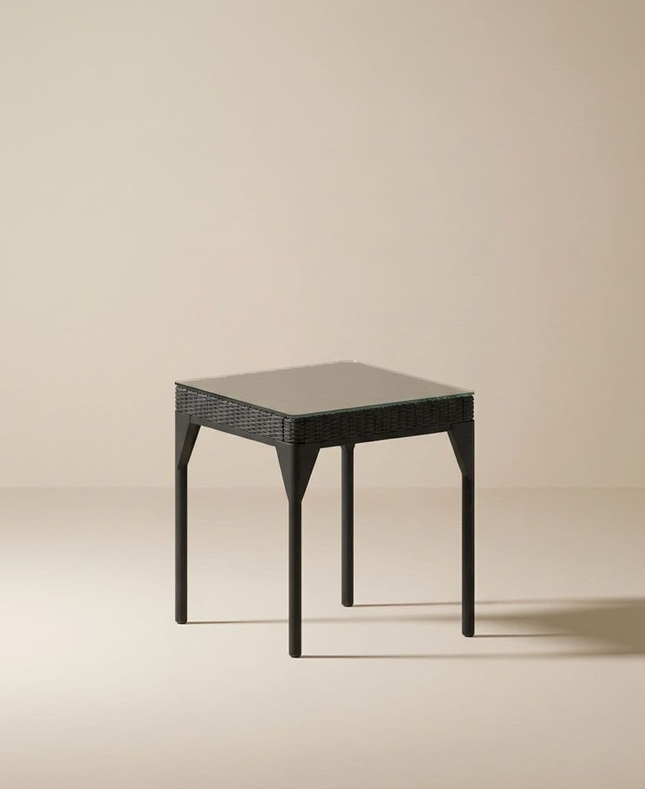 SIDE TABLE INCL. TEMPERED GLASS TOP 5MM