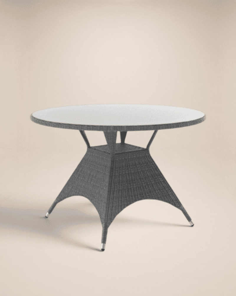 DINING TABLE 120CM INCL. TEMPERED GLASS TOP 6MM