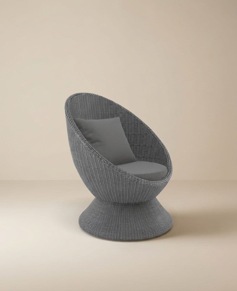 LOUNGE CHAIR WITH HIGH BACK REST SWIVELLING 360°