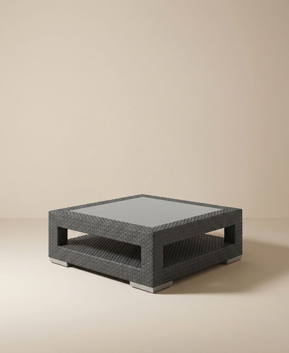 COFFEE TABLE 105X105CM INCL. TEMPERED GLASS TOP 5MM
