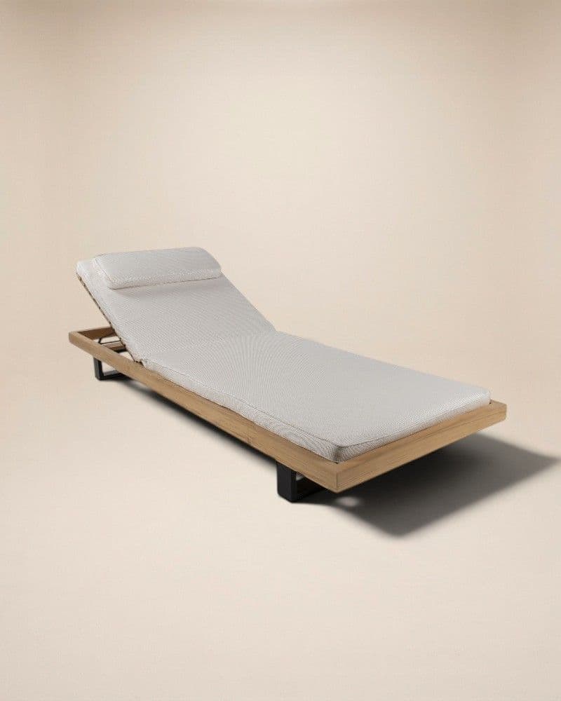 Sun Lounger - Alu/Teak