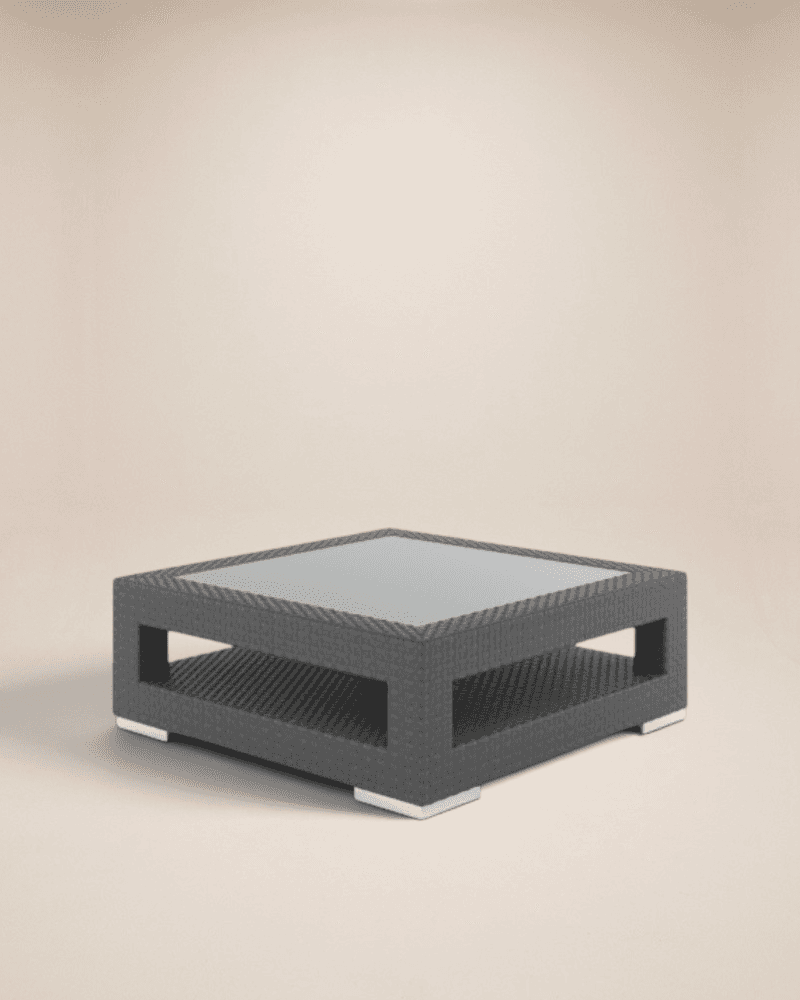 COFFEE TABLE 105X105CM INCL. TEMPERED GLASS TOP 5MM