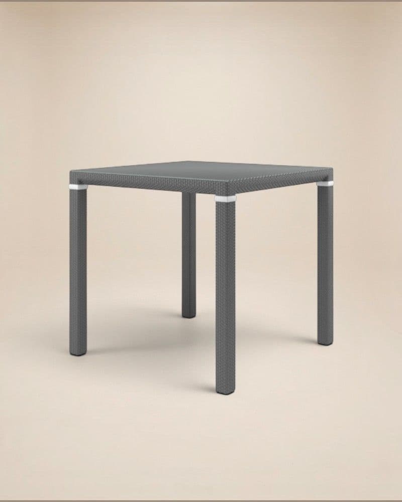 DINING TABLE 80X80CM INCL. TEMPERED GLASS TOP 6MM