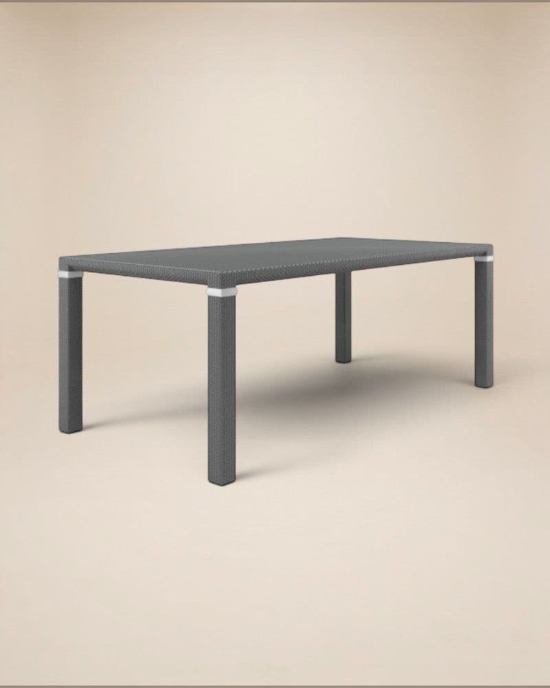 DINING TABLE 200X100CM INCL. TEMPERED GLASS TOP 6MM
