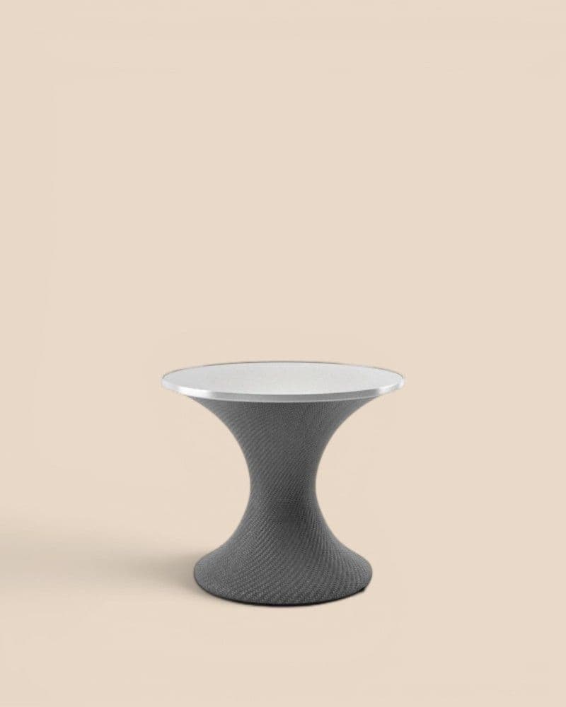 DINING TABLE 90CM INCL. TEMPERED GLASS TOP 6MM