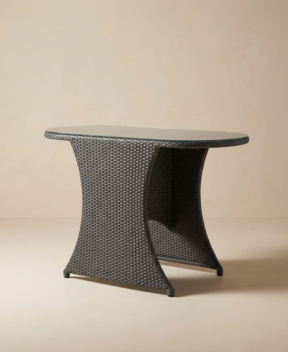 BALCONY TABLE 120X60CM INCL. GLASS TOP