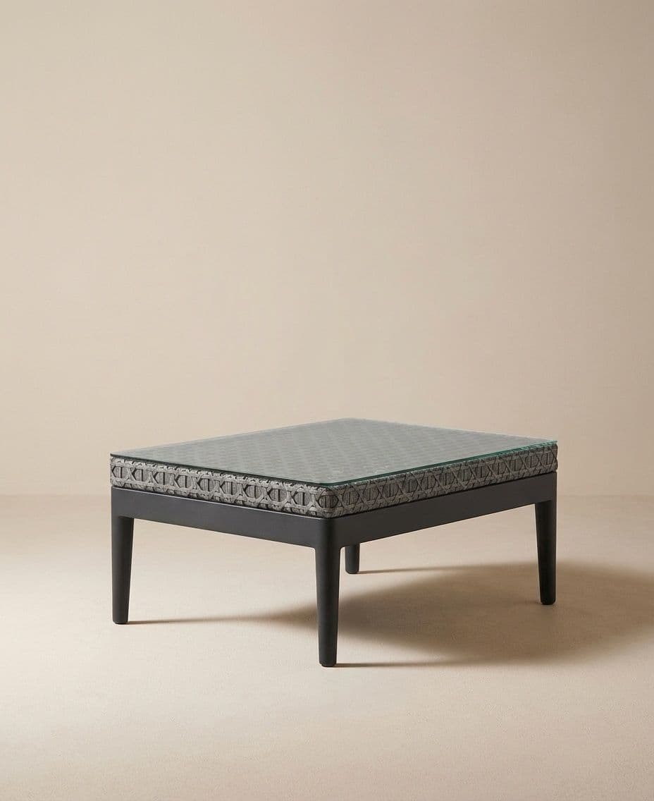 COFFEE TABLE 81X61CM INCL. TEMPERED GLASS TOP