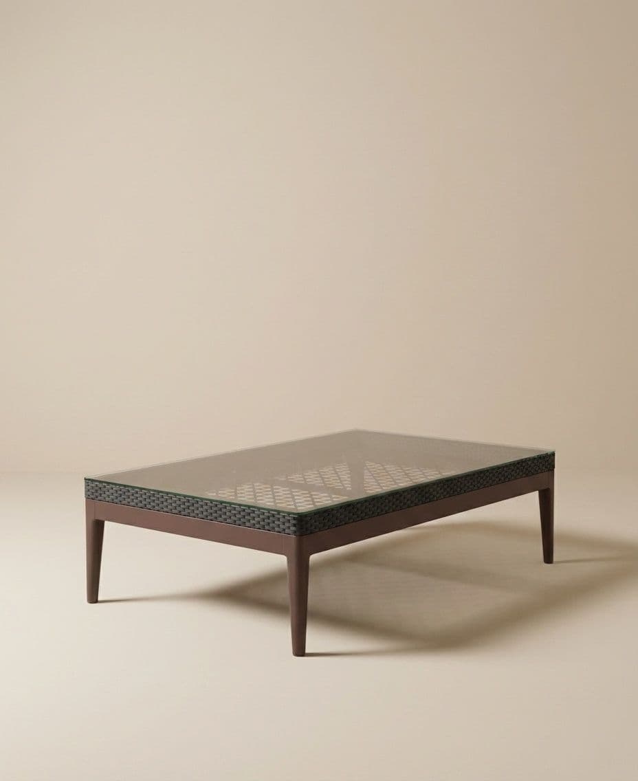 COFFEE TABLE 121X81CM INCL. TEMPERED GLASS TOP 5MM