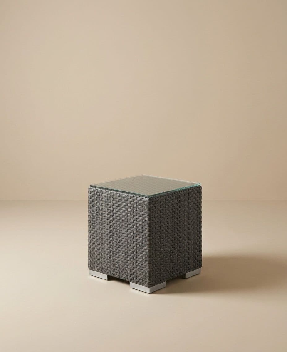 SIDE TABLE INCL. TEMPERED GLASS TOP 5MM
