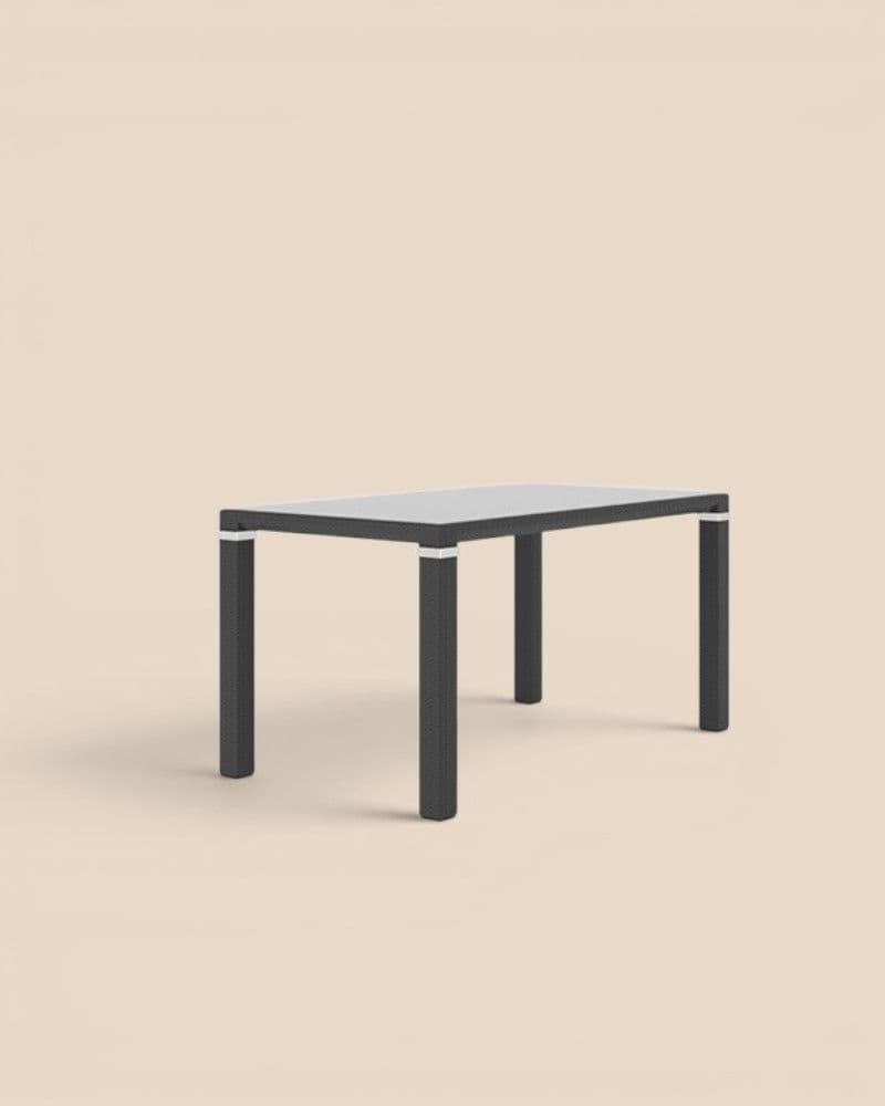 DINING TABLE 145X80CM INCL. TEMPERED GLASS TOP 6MM