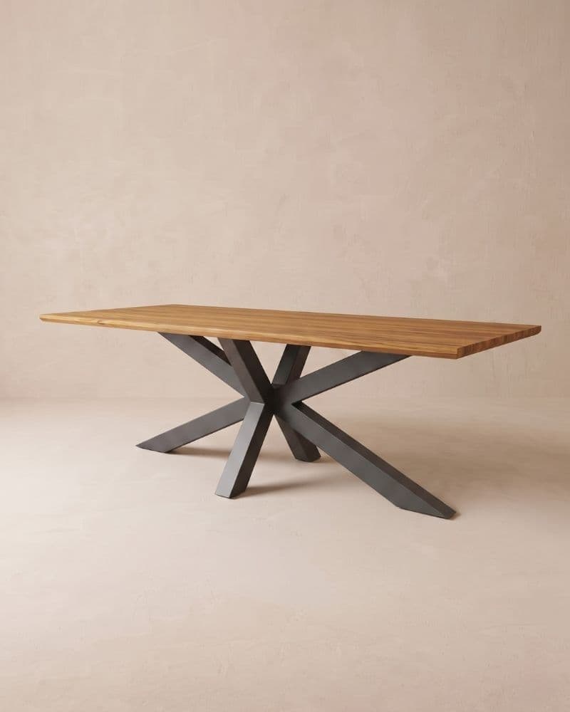 DINING TABLE 230X100CM H77 INCL. TEAK TOP