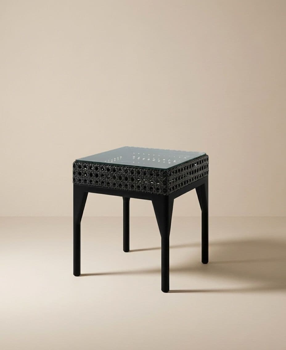 SIDE TABLE INCL. TEMPERED GLASS TOP 5MM