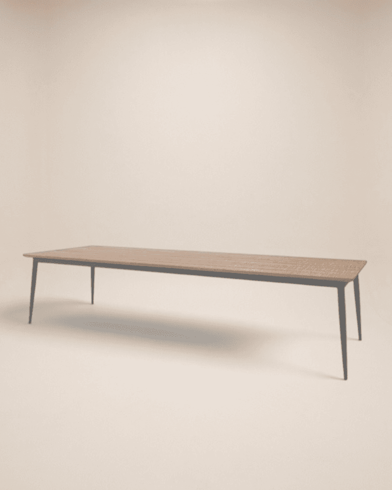 LOW DINING TABLE TEAK TOP 300X100CM