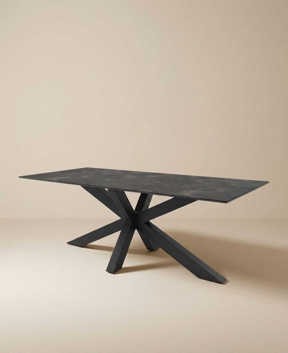 LOW DINING TABLE 230X100CM H67 INCL. TEAK TOP